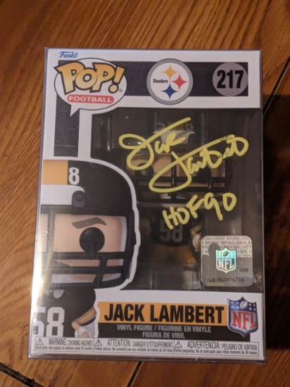 Jack Lambert autographed funko figure with coa