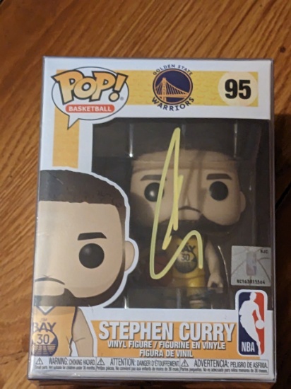 Stephen Curry autographed funko pop figure with coa