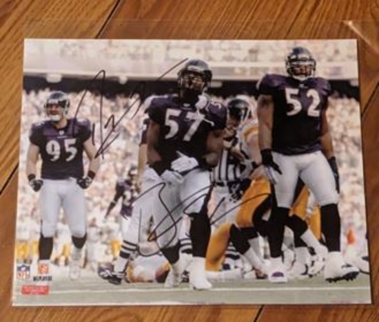Bart Scott, Ray Lewis signed autographed 8x10 Photo with coa