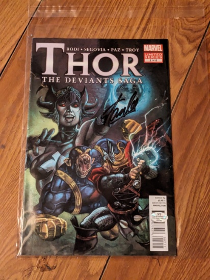 Stan Lee autographed comic with coa - thor