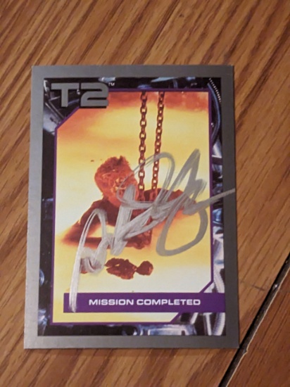 Arnold Schwarzenegger autographed card w/coa