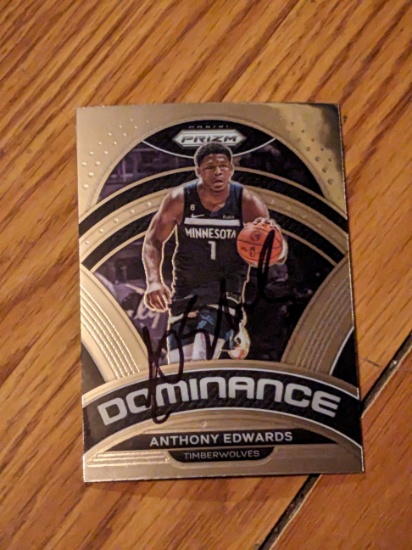 Anthony Edwards autographed card w/coa