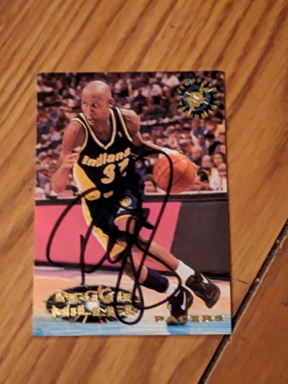 Reggie Miller autographed card w/coa