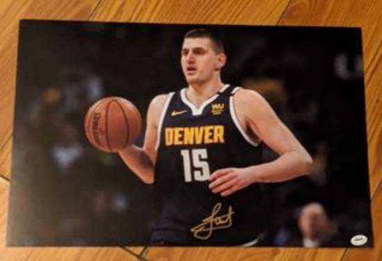 Nikola Jokic autographed photo with coa