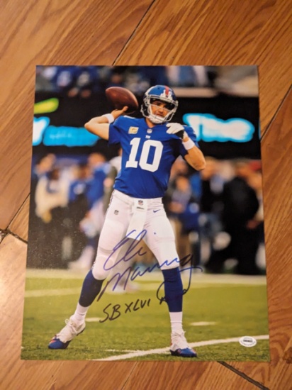 Eli Manning autographed photo with coa