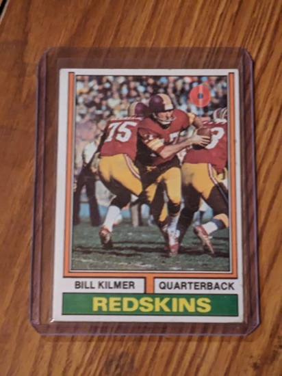 VINTAGE 1974 Topps football BILLY KILMER # 58 -Redskins