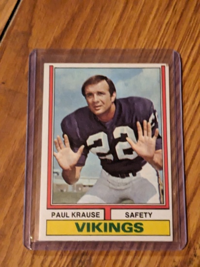 Paul Krause 1974 Topps #82 Vikings HOF
