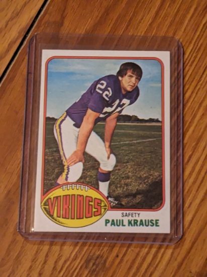 1976 Topps Vintage Paul Krause #65 Minnesota Vikings