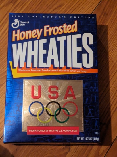 unopened Honey Frosted Wheaties 1996 USA Olympics Collectors Edition