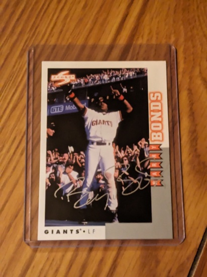Barry Bonds autographed card w/coa