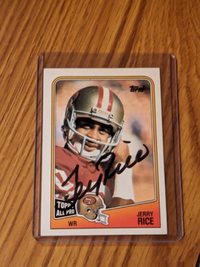 Jerry Rice autographed card w/coa