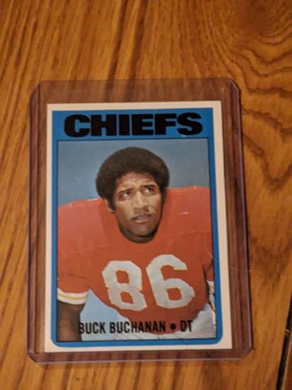 BUCK BUCHANAN 1972 Football card Topps #204 Vintage KANSAS CITY CHIEFS HOF