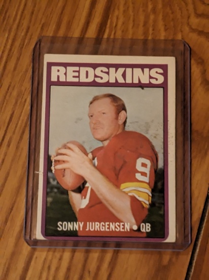 Vintage 1972 Sonny Jurgensen Topps Football Card #195