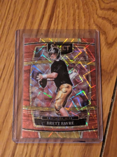 2022 Panini Select Draft Picks #51 Brett Favre Concourse - Red Laser Prizm