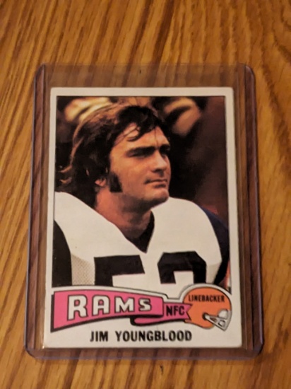 VINTAGE 1975 Topps Football - JIM YOUNGBLOOD # 176 RC/Rookie