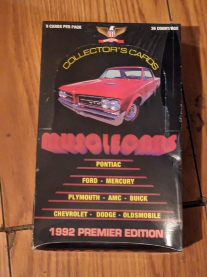 sealed Muscle Cars 1992 Premier Edition Trading Collector's Cards Box