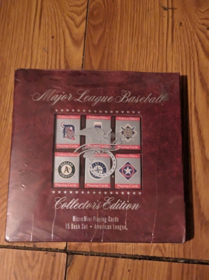 MLB Collector's Edition Micro Mini Playing Cards 15-Deck Set American League