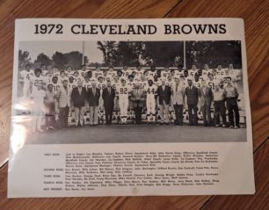 1972 CLEVELAND BROWNS TEAM PHOTO PICTURE OHIO