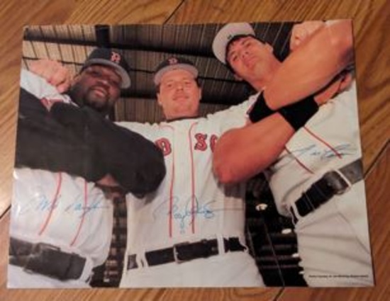 Mo Vaughn/Roger Clemens team photo Boston Red Sox