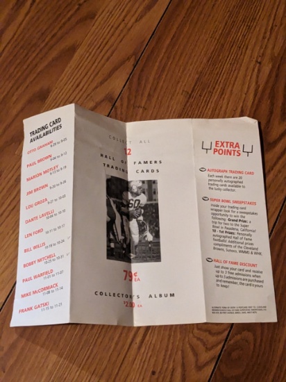 Hall of famers paper ; otto graham/paul brown/marion motley/jim brown/ lou groza/dante lavelli,etc