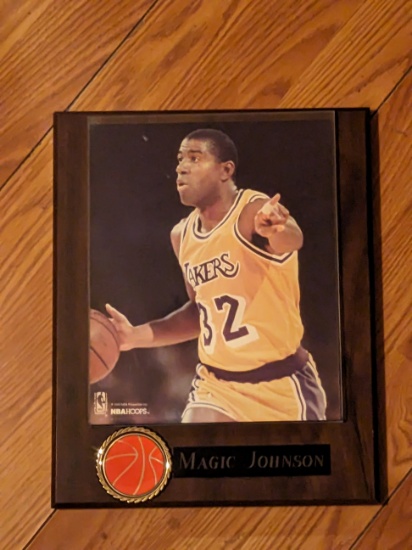Vintage Magic Johnson Plaque nba hoops