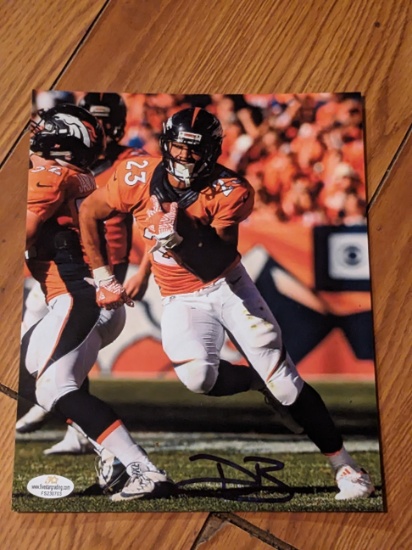Devontae Booker Denver Broncos Signed 8x10 Photo With Fivestar Grading COA