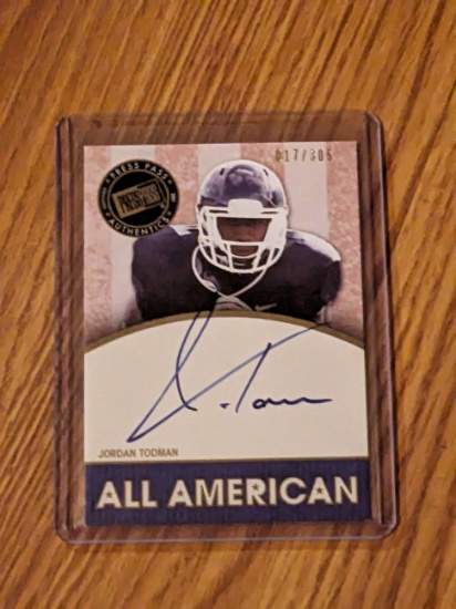 017/305 SP 2011 Press Pass Legends #AA-JT Jordan Todman All Americans UConn Huskies