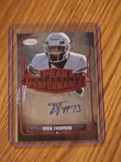2022 Sage High Series Peak Performances Auto #PKA-DT Deven Thompkins