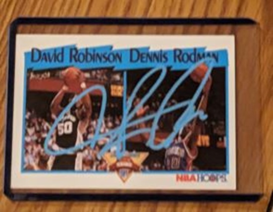 Dennis Rodman autographed card w/coa
