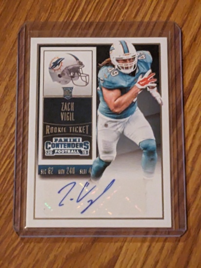 ZACH VIGIL dolphins 2015 Contenders #280 AUTO Autograph RC