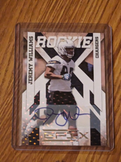 202/499 SP 2010 Panini Epix Rookie Signatures Jeremy williams #144 Rookie Auto RC