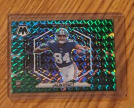 2023 Panini Mosaic Jalin Hyatt NFL Debut ND-17 Green Mosaic Prizm GIANTS RC