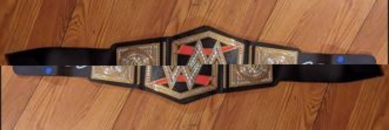 Roman Reigns autographed toy wrestling belt with coa