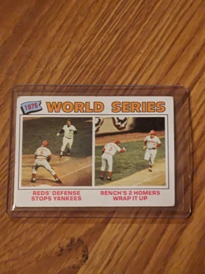 1977 Topps Vintage Baseball Card 1976 World Series Johnny Bench Cincinnati MLB
