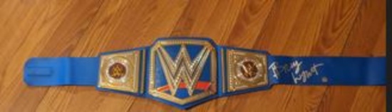 Bray Wyatt autographed blue universal toy belt with coa