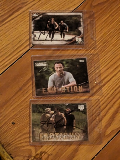 x3 walking dead auto lot w/coa all being Andrew Lincoln (Rick Grimes)/