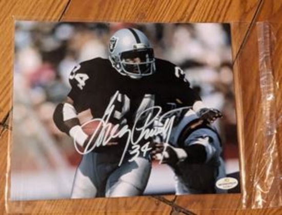 Greg Pruitt autographed 8x10 photo With Fivestar Grading COA/witnessed