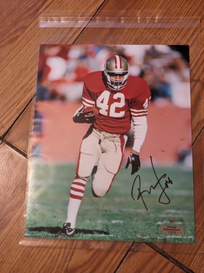 Ronnie Lott Signed 8x10 Photo w/coa
