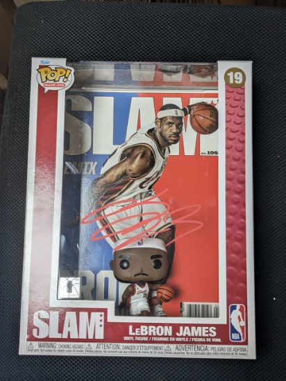 Lebron james autographed funko action figure with coa