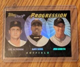 2000 TOPPS STARS PROGRESSION CARL YASTRZEMSKI/BARRY BONDS/JOSH HAMILTON BOSTON