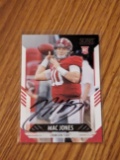 Mac Jones autographed card w/coa