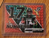 Garrett Wilson 2022 Panini Zenith Behind The Numbers Red Prizm RC #BN-GW Jets