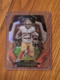 2022 Panini Select - Premier Level blue orange silver Prizm Die-Cut #186 Christian McCaffrey
