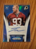 58/75 SP Trent Murphy 2014 Prizm Blue Prizm Rookie Auto Card #AR-MU