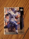 Barry Sanders autographed card w/coa