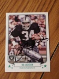 Bo Jackson autographed card with coa sticker only