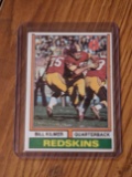 VINTAGE 1974 Topps football BILLY KILMER # 58 -Redskins