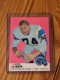 VINTAGE 1969 TOPPS MERLIN OLSEN #34