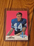 DICK LEBEAU 1969 FOOTBALL CARD Topps #76 Vintage DETROIT LIONS HOF
