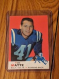 Vintage Football Card 1969 Topps Football Tom Matte Baltimore Colts #47